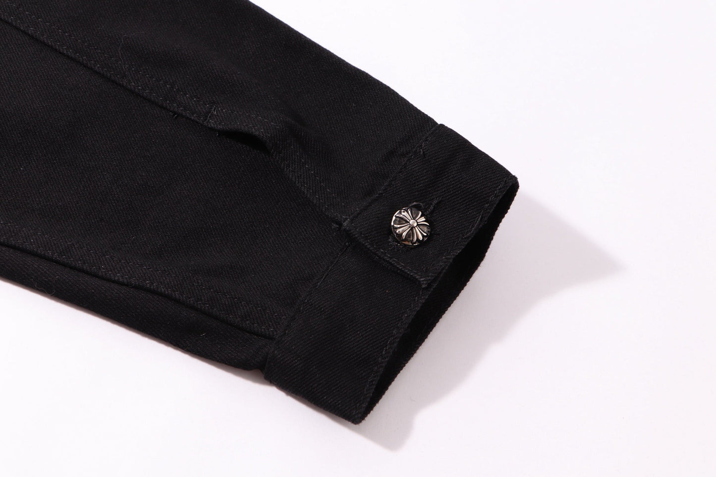 Chrome Hearts マルチクロス スタッズ デニムジャケット - ブラック ゴシック ストリートウェア コート H49