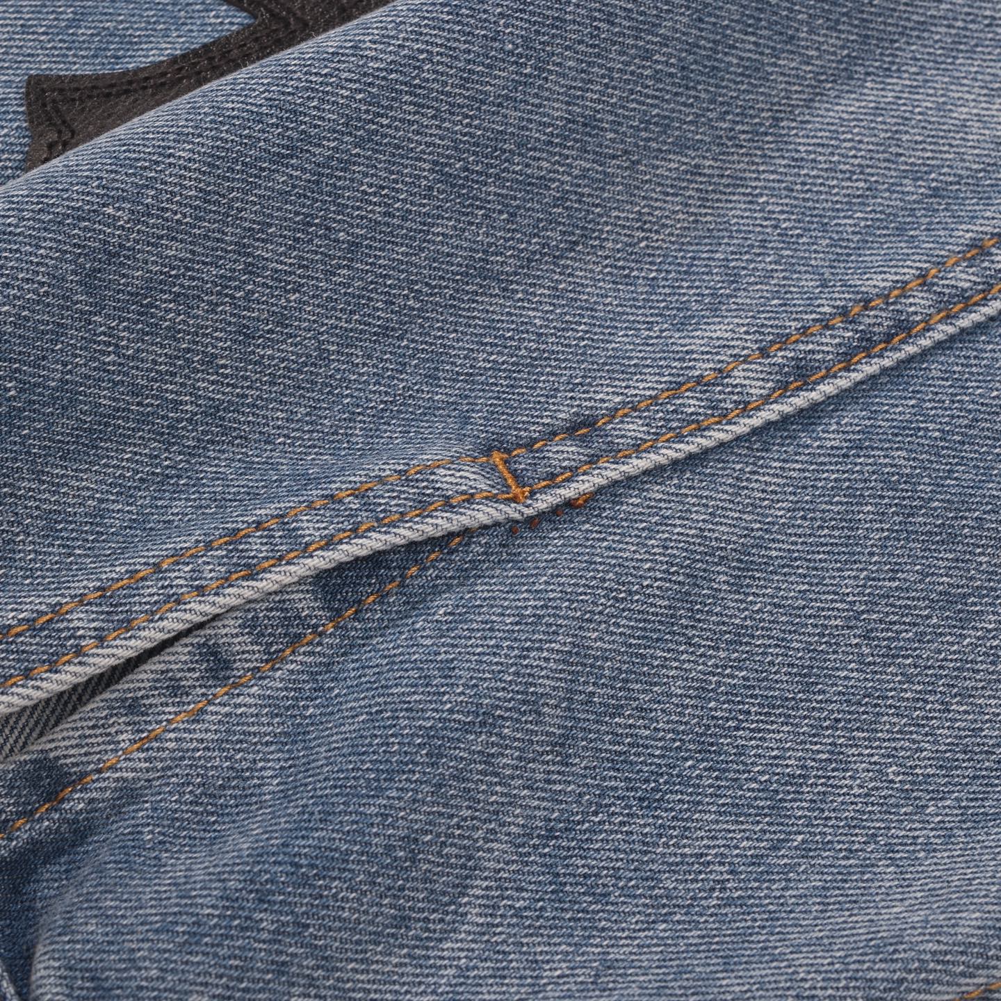 Chrome Hearts パッチワーク デニムジャケット - ヴィンテージブルー ゴシック ストリートジャケット 0789