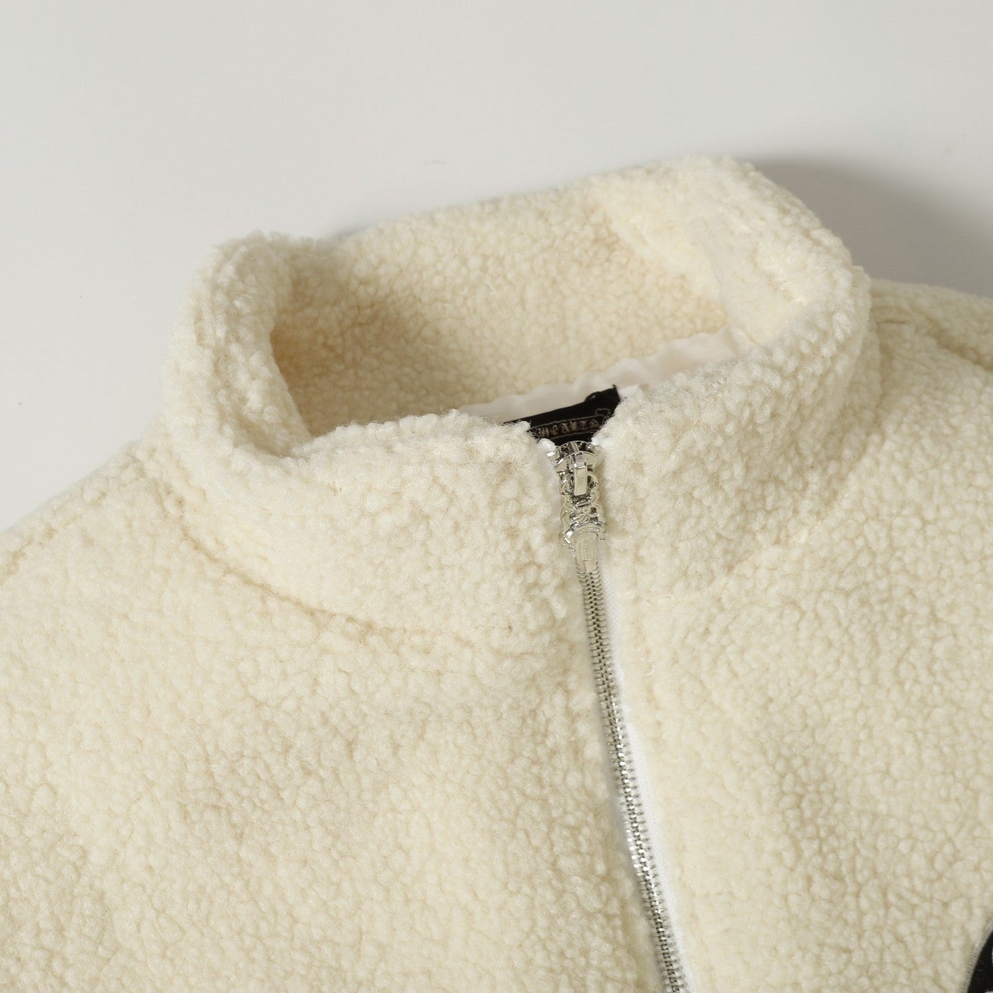 Chrome Hearts ホースシュー刺繍シェルパジャケット - ブラッククリームゴシックコート 825 