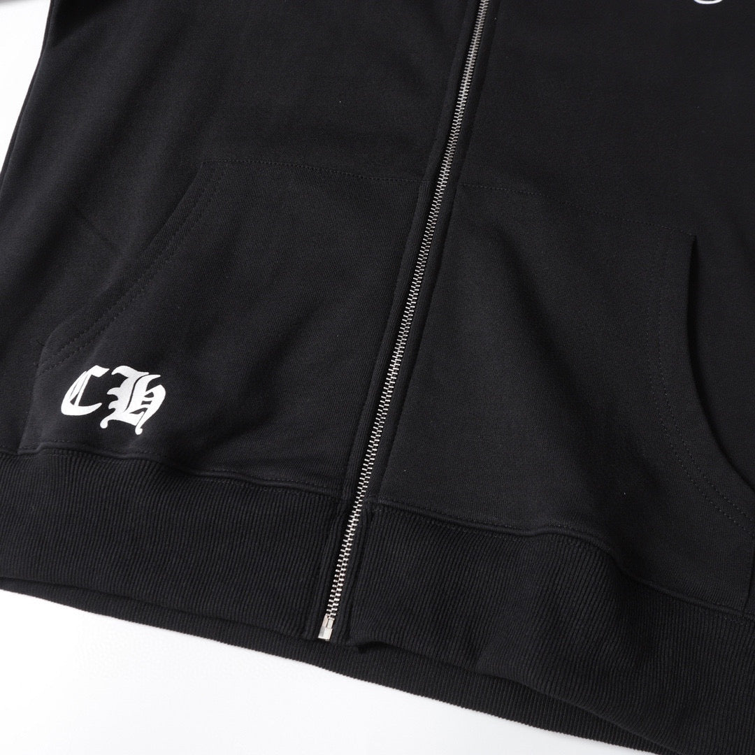 Chrome Hearts パーカー - ブラック ストリートスタイル 刺繍 スウェットシャツ 851 