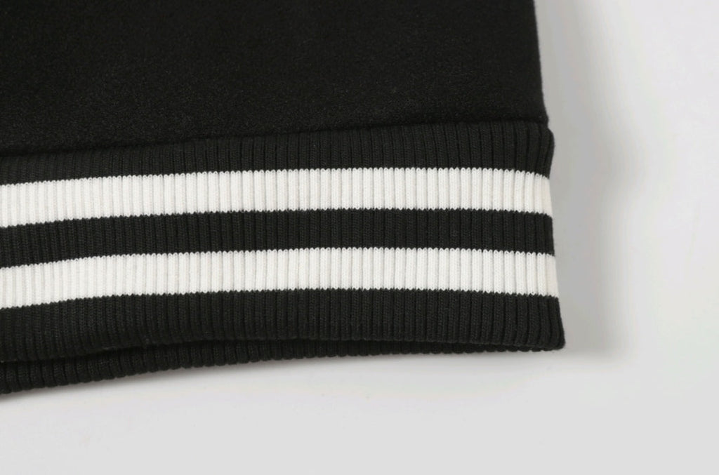 Chrome Hearts Black White Street Style Baseball Coat 0002