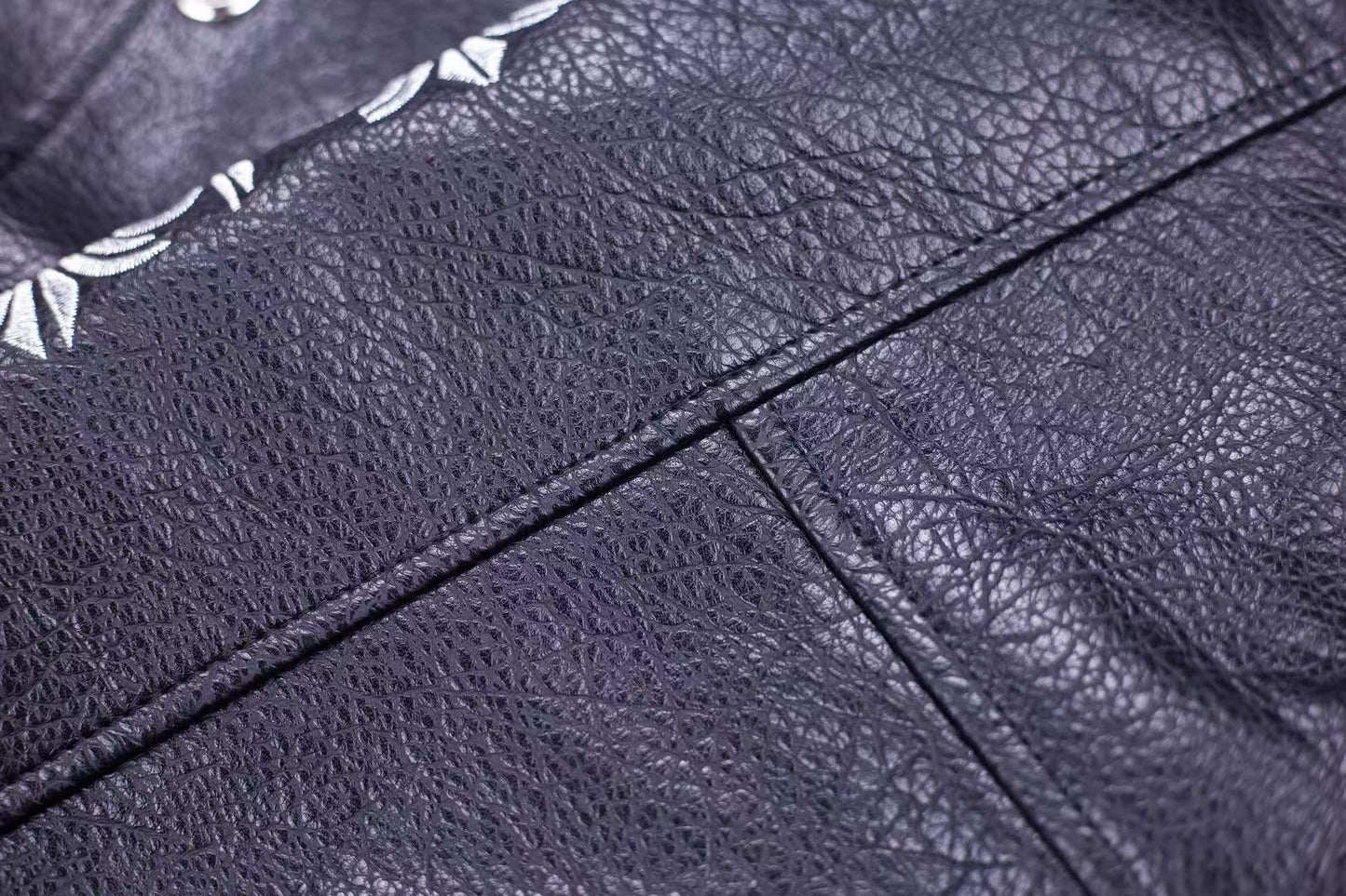 Chrome Hearts フルール・ド・リス パッチ バーシティジャケット - グレー タイダイ アウターウェア A5588 