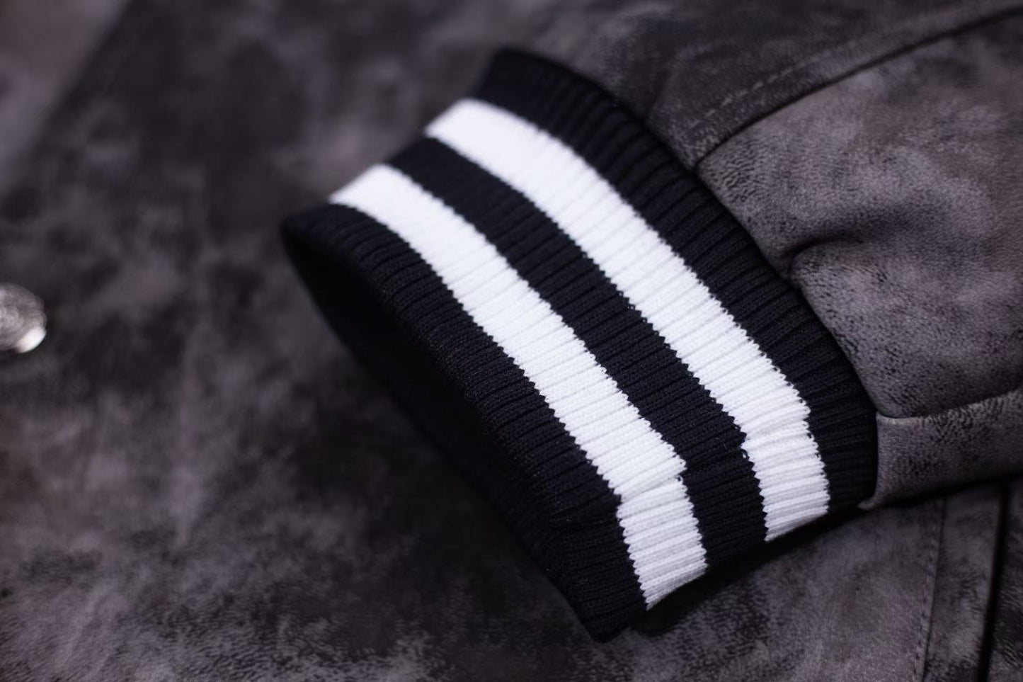 Chrome Hearts フルール・ド・リス パッチ バーシティジャケット - グレー タイダイ アウターウェア A5588 