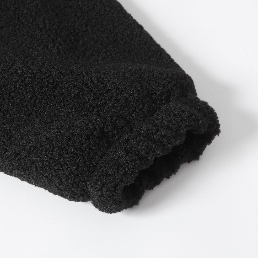 Chrome Hearts ホースシュー刺繍シェルパジャケット - ブラッククリームゴシックコート 825 