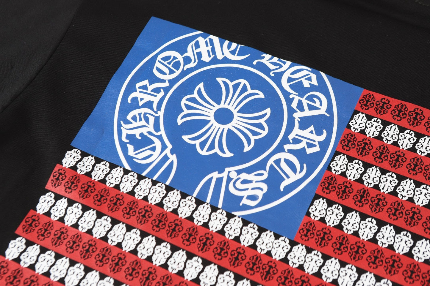 Chrome Hearts ロゴフラッグ ロングスリーブTシャツ - ブラック ホワイト ゴシック ストリート Tシャツ K2126 