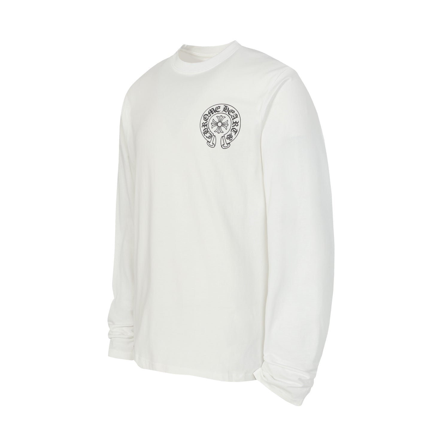 Chrome Hearts ロゴフラッグ ロングスリーブTシャツ - ブラック ホワイト ゴシック ストリート Tシャツ K2126 