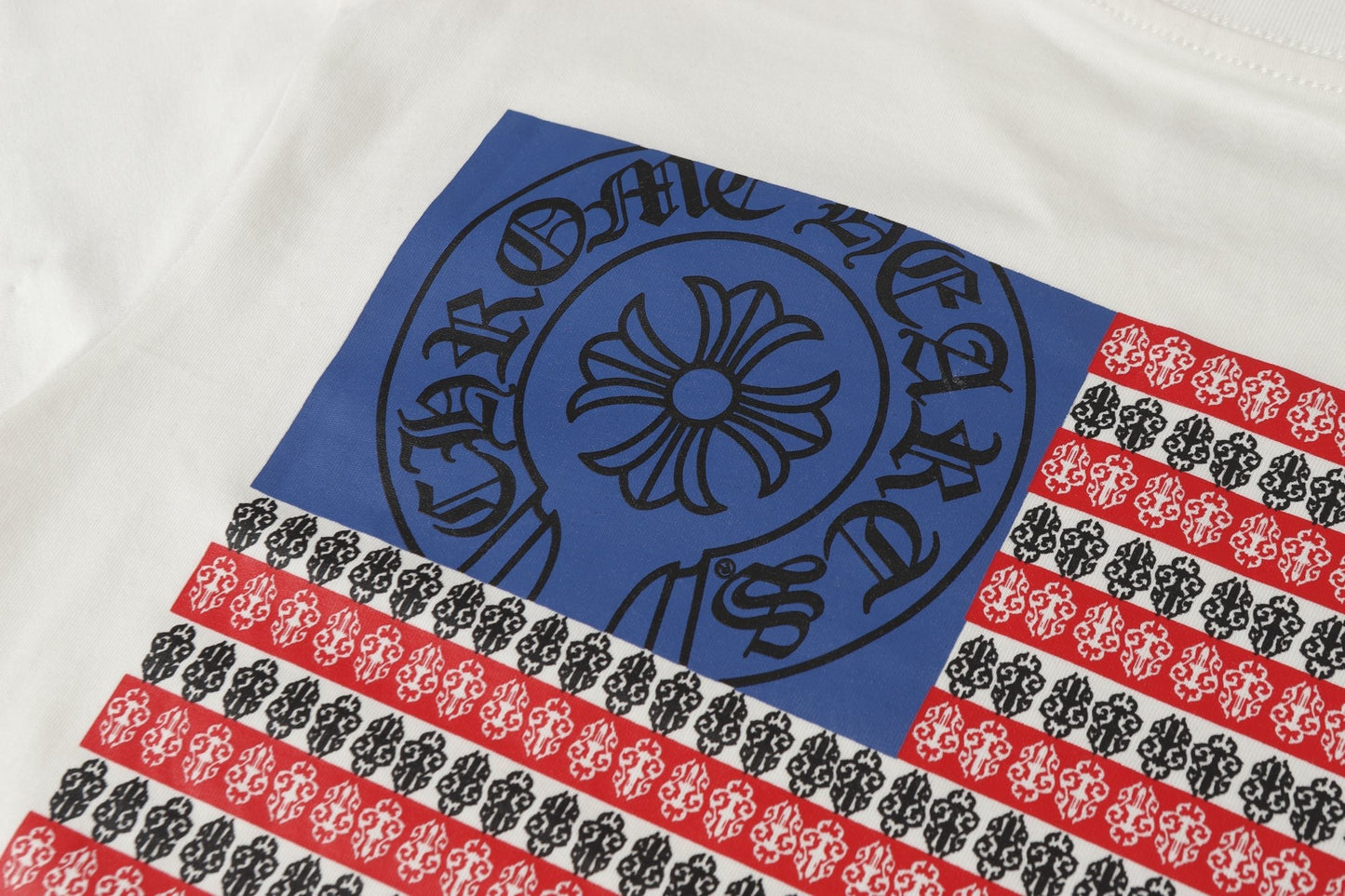 Chrome Hearts ロゴフラッグ ロングスリーブTシャツ - ブラック ホワイト ゴシック ストリート Tシャツ K2126 