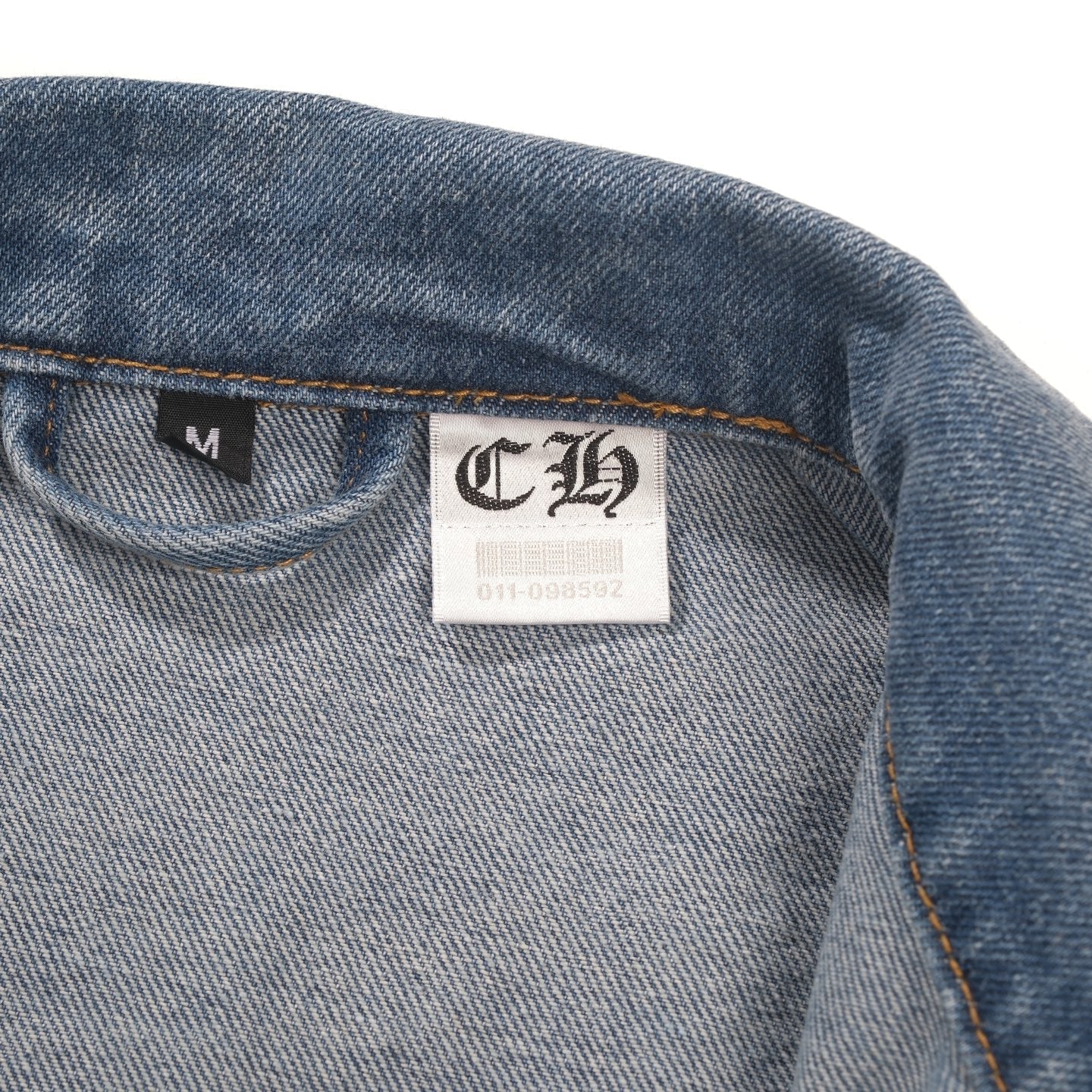 Chrome Hearts パッチワーク デニムジャケット - ヴィンテージブルー ゴシック ストリートジャケット 0789 